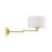 Livex Swing Arm Wall Lamps 1 Light Swing Arm Wall Lamp, Brass/Off White