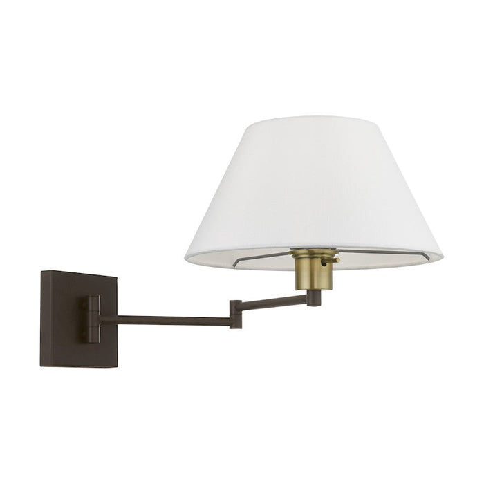 Livex Swing Arm Wall Lamps 1 Light 13" Swing Arm Wall Lamp