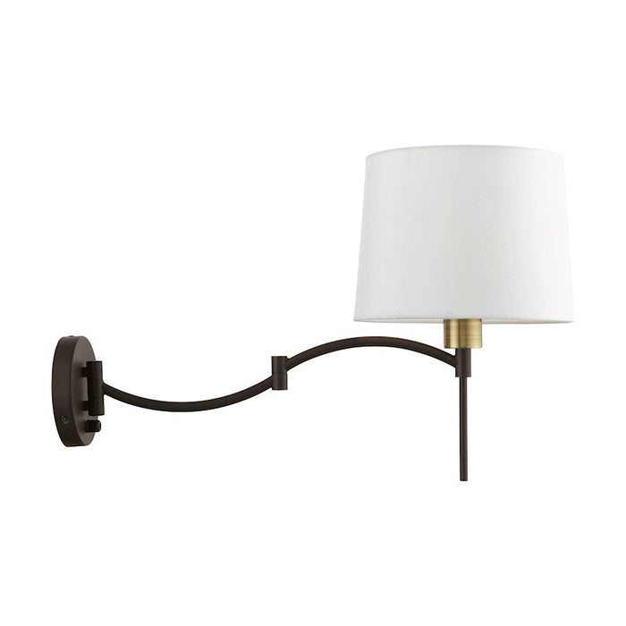 Livex Swing Arm Wall Lamps 1 Light 11" Swing Arm Wall Lamp