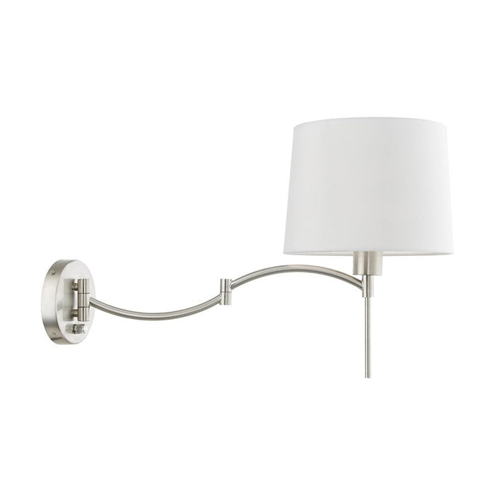 Livex Swing Arm Wall Lamps 1 Light 11" Swing Arm Wall Lamp