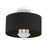 Livex Huntington 3 Light Semi-Flush Mount, Black