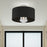 Livex Huntington 3 Light Semi-Flush Mount, Black