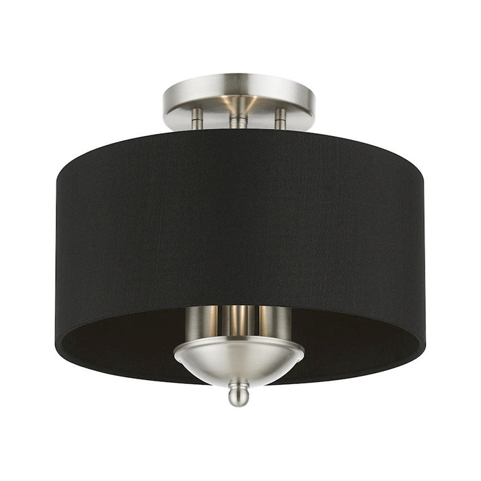 Livex Huntington 3 Light Semi-Flush Mount, Black