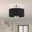 Livex Huntington 3 Light Semi-Flush Mount, Black