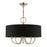 Livex Huntington 5 Light Pendant Chandelier, Brass/Black - 40115-01