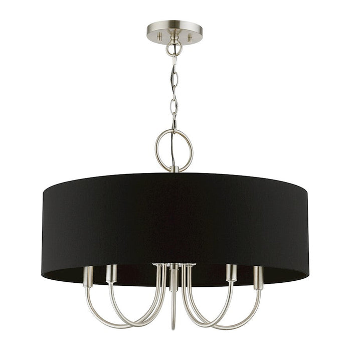 Livex Huntington 5 Light Pendant Chandelier, Black