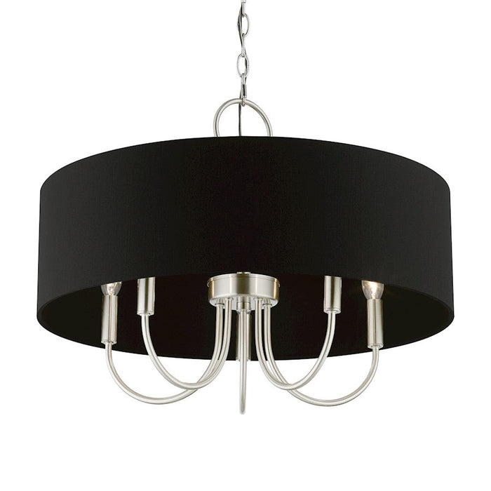 Livex Huntington 5 Light Pendant Chandelier, Black