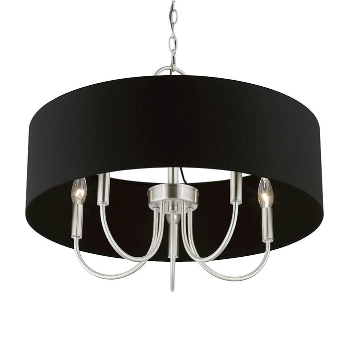 Livex Huntington 5 Light Pendant Chandelier, Black