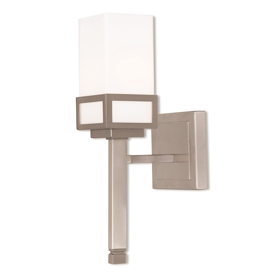 Livex Lighting Harding 1 Light Wall Sconce, Brushed Nickel