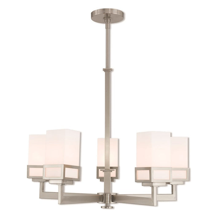 Livex Lighting Harding Chandelier, Brushed Nickel