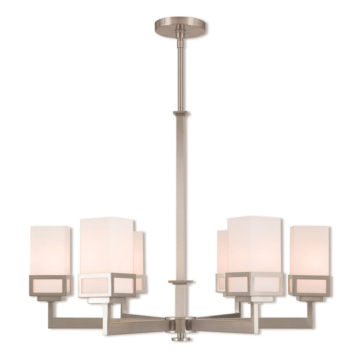 Livex Lighting Harding Chandelier, Brushed Nickel