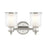 Livex Middlebush 2 Light Bath Vanity, P Nickel/Clear/Opal - 40212-35