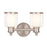 Livex Middlebush 2 Light Bath Vanity, B Nickel/Clear/Opal - 40212-91