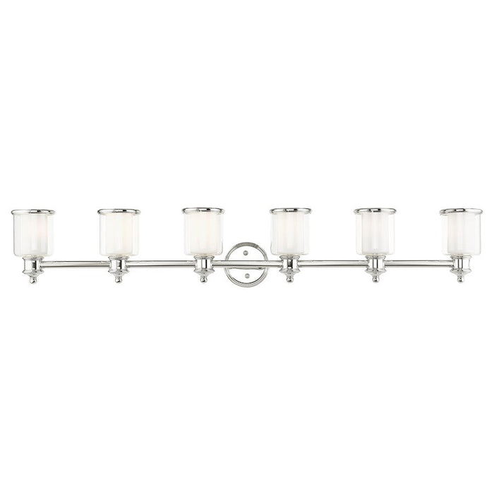 Livex Middlebush 6 Light Vanity Sconce, Polished Nickel - 40216-35