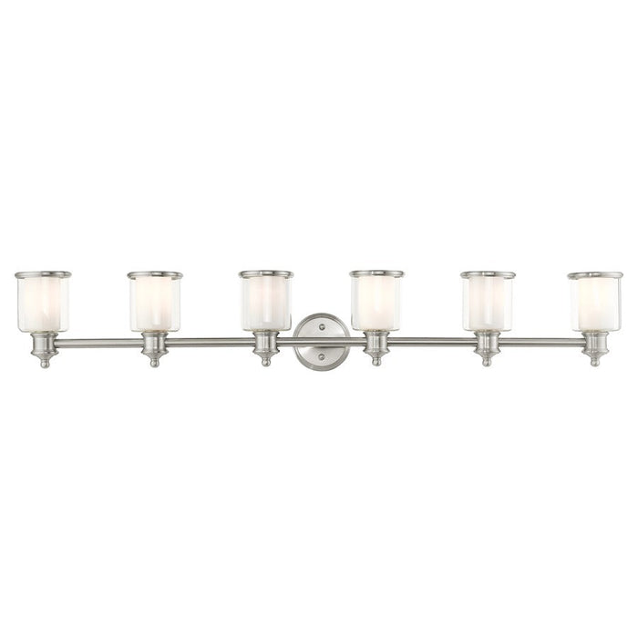 Livex Middlebush 6 Light Vanity Sconce, Brushed Nickel - 40216-91