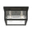 Livex Milford Square Flush Mount, Black/Nickel/Candles/Clear