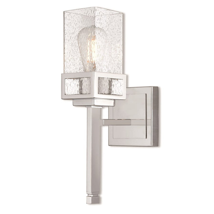 Livex Lighting Harding 1 Light Wall Sconce, Polished Chrome