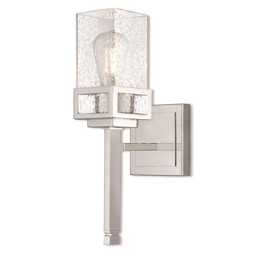 Livex Lighting Harding 1 Light Wall Sconce, Polished Chrome