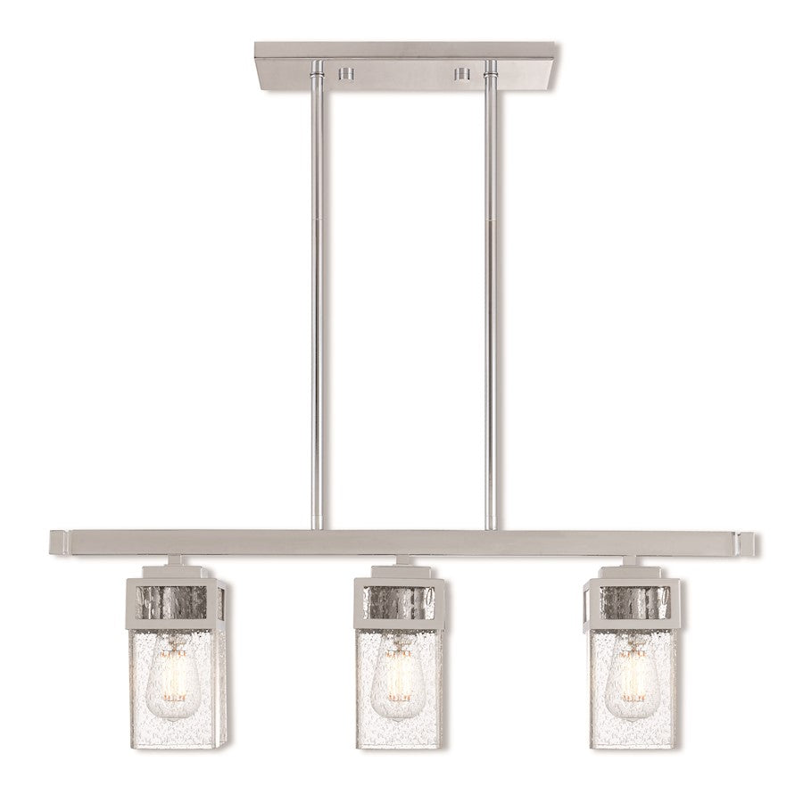 Livex Lighting Harding Linear Chandelier, Polished Chrome