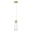 Livex Oakhurst 1 Light Mini Pendant, Antique Brass/Clear - 40614-01