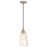 Livex Art 13.5" 1 Light Mini Pendant, Nickel/Clear - 40637-91