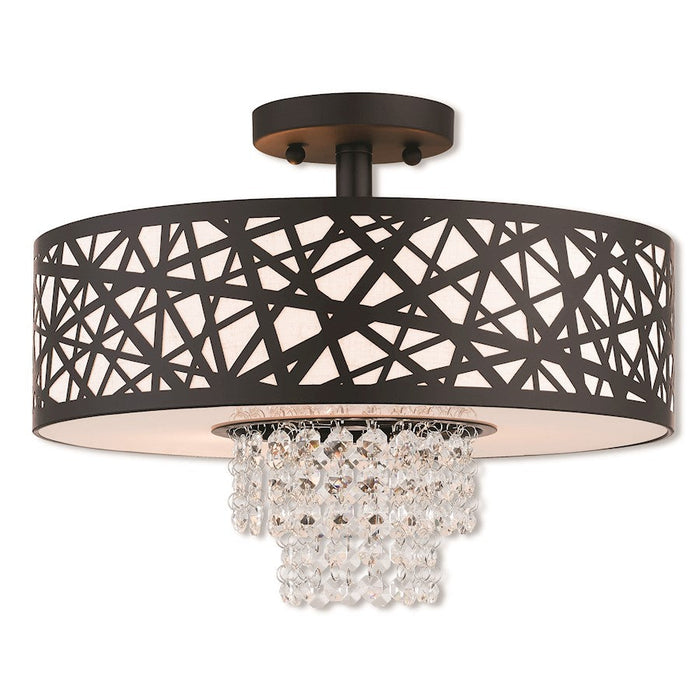 Livex Lighting Allendale Flush Mount, Bronze