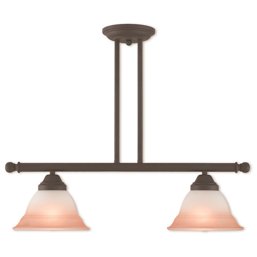 Livex Wynnewood 2 Light 24" Linear Chandelier, Bronze - 40722-07