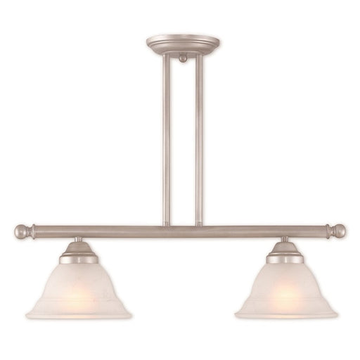 Livex Wynnewood 2 Light 24" Chandelier, Hand Applied Brushed Silver - 40722-34