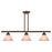 Livex Wynnewood 3 Light 34" Linear Chandelier, Bronze - 40726-07