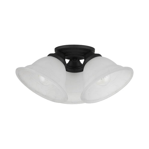 Livex Wynnewood 3 Light Flush Mount, Black