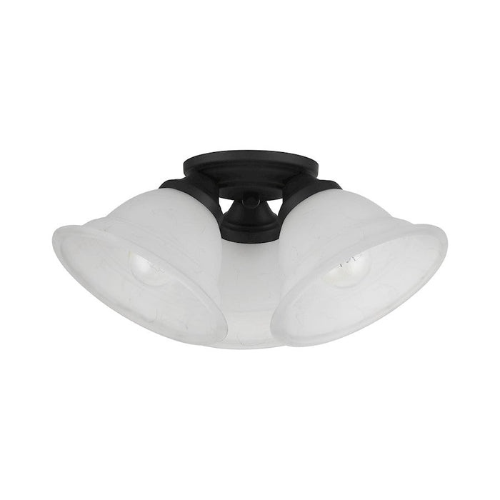 Livex Wynnewood 3 Light Flush Mount, Black