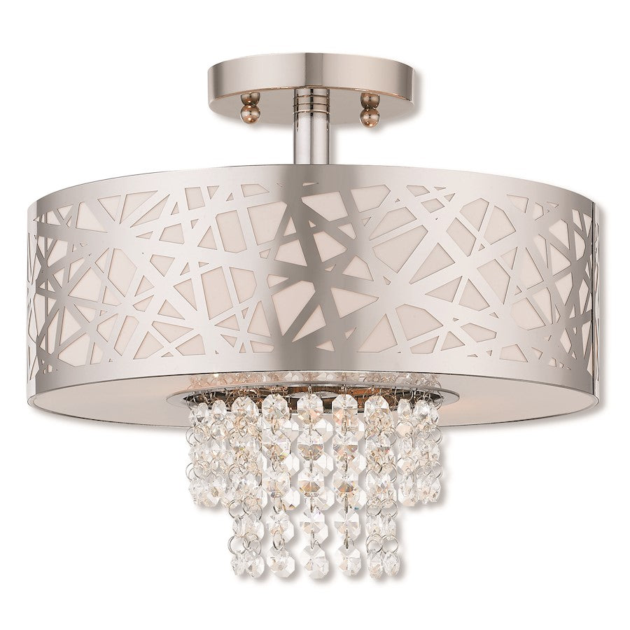 Livex Lighting Allendale Flush Mount, Polished Chrome