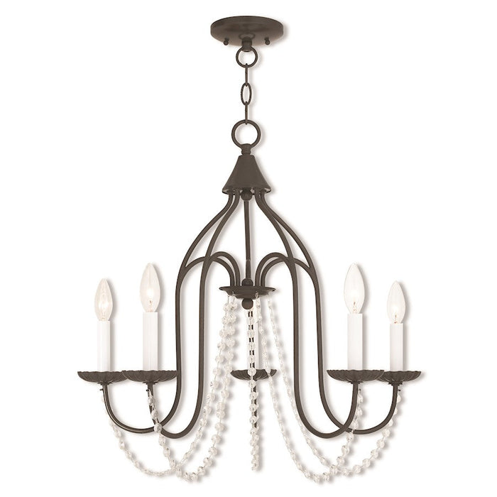 Livex Alessia 5 Light Chandelier, English Bronze - 40795-92