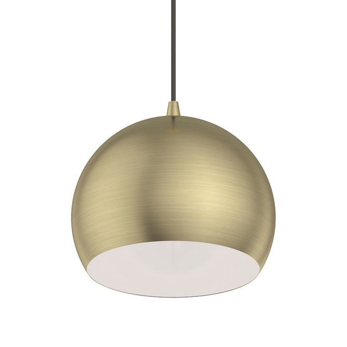 Livex Piedmont 1 Light Pendant, Brass