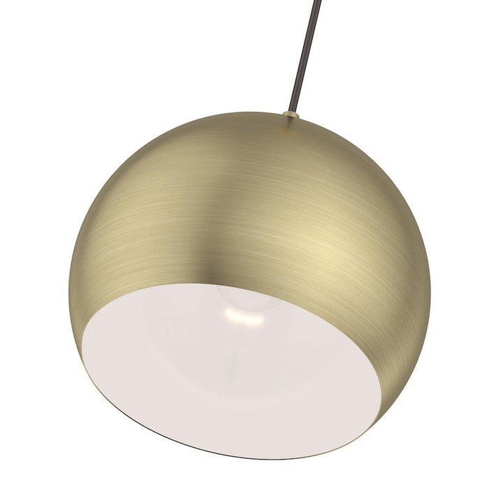 Livex Piedmont 1 Light Pendant, Brass