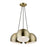 Livex Piedmont 3 Light Multi Pendant, Brass/White Inside