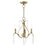 Livex Caterina 3 Light Chandelier, Antique Brass with Clear Crystals - 40843-01