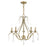 Livex Caterina 5 Light Chandelier, Antique Brass with Clear Crystals - 40845-01