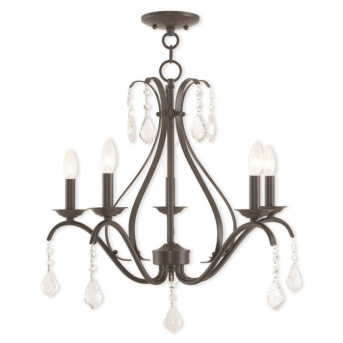 Livex Caterina 5 Light Chandelier, English Bronze - 40845-92