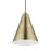 Livex Dulce 1 Light Pendant, Brass/Brass Metal/White Inside