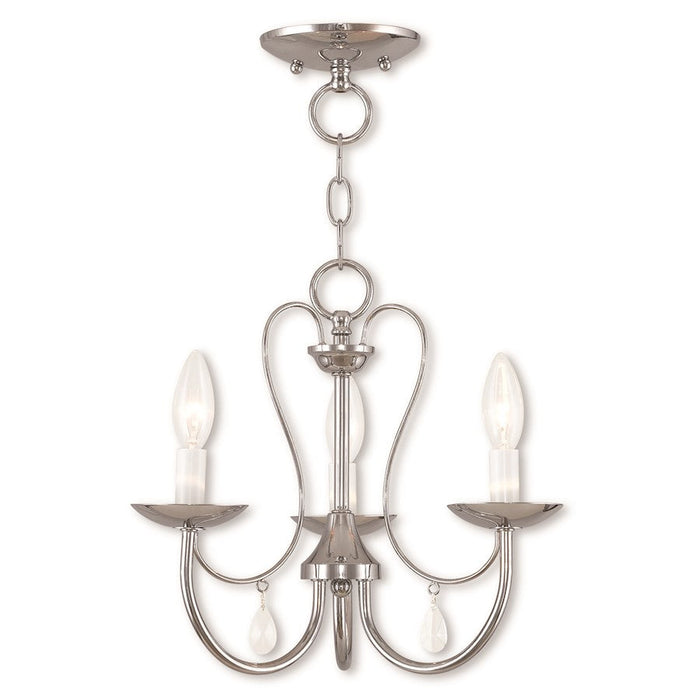 Livex Mirabella 3 Light Chandelier, Polished Chrome - 40863-05