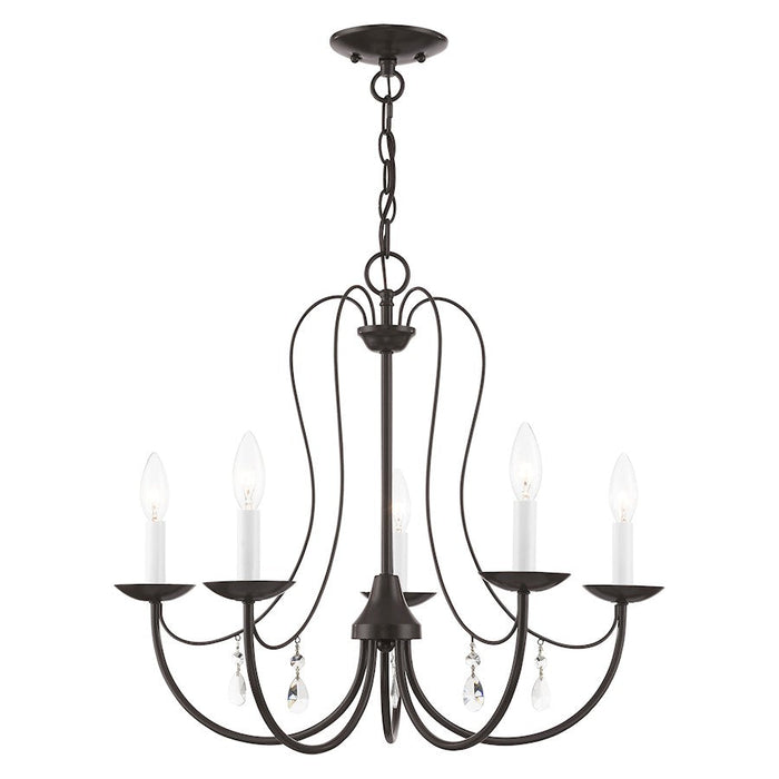 Livex Mirabella 5 Light Chandelier, English Bronze - 40865-92