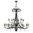 Livex Daphne 18 Lt Extra Large Chandelier, Black/Brass/Clear Crystals - 40870-04