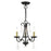 Livex Daphne 3 Light Mini Chandelier, Black/Brass/Clear Crystals - 40873-04