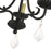 Livex Daphne 3 Light Mini Chandelier, Black/Brass/Clear Crystals