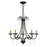 Livex Daphne 5 Light Chandelier, Black/Antique Brass/Clear Crystals - 40875-04