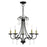 Livex Daphne 5 Light Chandelier, Black/Antique Brass/Clear Crystals