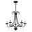 Livex Daphne 5 Light Chandelier, Black/Antique Brass/Clear Crystals