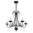 Livex Daphne 5 Light Chandelier, Black/Antique Brass/Clear Crystals