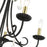 Livex Daphne 5 Light Chandelier, Black/Antique Brass/Clear Crystals